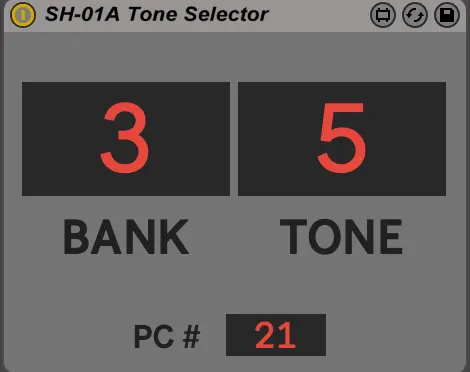 User interface for SH01-A tone selector